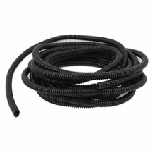 Uxcell-Tubo de manguera de polietileno corrugado aislado, Flexible, largo, negro, 4,5 m, 6,5mm x 10mm de diámetro, gran oferta 2024 - compra barato