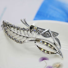 Fashion Shining Cricket-Like Animal Rhinestone Brooch Wedding Crystals Breastpin Glass Bead For Women Girls Accessories 20*55mm 2024 - buy cheap