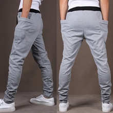 Men Casual Harem Pants Hip Hop Trousers Drawstring Sweatpants Streetwear Loose Joggers Big Pocket Men's Full Length Cotton Pants 2024 - buy cheap