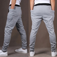 Hombres Pantalones Casual pantalones Harem pantalones de hip hop con cordón pantalones Streetwear suelto larga Bolsillo grande de los hombres de longitud completa pantalones de algodón 2024 - compra barato