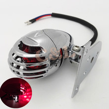 Motorcycle Rear Chrome Mini Bullet Tail Brake license Light For Harley Bobber Chopper 2024 - buy cheap