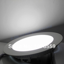 Luz LED de techo empotrada de Panel de luz LED redondo, luz Ultra fina de 6W, AC85-265V, Blanca/cálida, con controlador LED 2024 - compra barato