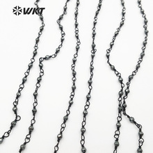 Женское ожерелье ручной работы с гранеными черными бусинами, 10 метров 2024 - купить недорого