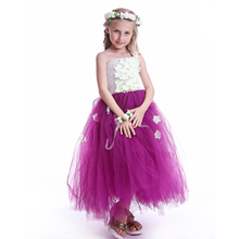 Vestido Floral de Princesa con tutú para niña, trajes y vestidos de Reina para boda, Carnaval, Halloween, Año Nuevo 2024 - compra barato