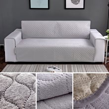 Plush fabric thick sofa Cover with pocket Removable Towel Armrest couch Covers Slipcovers couch Dog Pets Single/Two/Three Seater 2024 - buy cheap