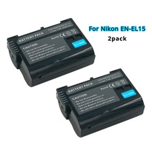 Bateria para câmera digital nikon, 2550mah semicondutor el15 en el15 dslr d600 d610 d800 d800e d810 d7000 d7100 d7200 d7500 2024 - compre barato