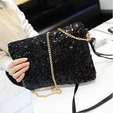 Women Ladies Glitter Sequins Wallet Sparkling Party Evening Envelope Clutch Bag Wallet Tote Purse 2024 - buy cheap