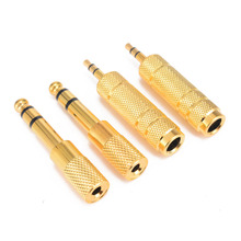 4pcs 6.35 mm Jack Stereo Cable Gold 6.5mm 1/4" Male to 3.5mm Female Audio Adapter Converter For Headphone Microphone 2024 - buy cheap