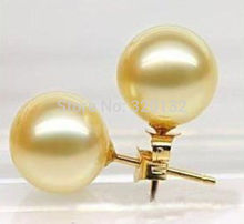 Brincos Ohrringe Phone  wholesale Earrings Jewelry Charming!10mm South Gold Sea Shell Pearl Earring  GPGenuine Selling Huge 2024 - buy cheap