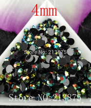 Free shipping DIY 5000pcs Olive green Magic color AB jelly 4mm resin rhinestones Nail Art applique strass Non hot fix SS16 2024 - buy cheap