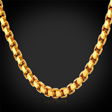 Цепочка на воротник для мужчин, ожерелье золотистого/серебристого цвета, с коробкой, 5 мм, 55 см, 22 дюйма, GN1148 2024 - купить недорого