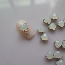 CP-58 50 unids/bolsa arte de uñas 8 MM Opal corazón blanco con decoración de Base decoración de uñas mezcla Decoración 2024 - compra barato