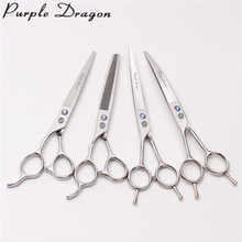 7" 19.5cm Left-Hand Purple Dragon JP Stainless Animal Grooming Shears Dogs Straight Shears Thinning Scissors Pets Scissors Z4006 2024 - buy cheap