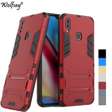 Wolfsay capa vivo caso u1 à prova de choque moda híbrido armadura volta caso para vivo u1 capa vivo y93 y91 caso do telefone 6.22 "escudo funda 2024 - compre barato