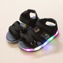 Children LED shoes baby girls shoes sandals boys sport sandals with Lighting Up summer beach sandals kids toddlers shoes sandals 2024 - buy cheap