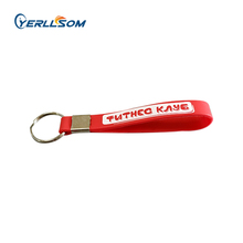100PCS/lot Free shipping customized Silk printed rubber keychain with writing or logo for events KS101801 2024 - buy cheap
