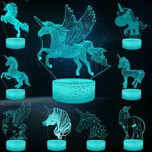 GAOPIN Unicorn Shaped Series 3D LED Lighting Cute Bedroom Table Lamp Romantic Lovely Gifts Home Party Decorative Lights for Kids 2024 - buy cheap