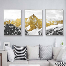 Pintura de paisaje moderno arte Jinxueshan Jinshan póster impresión lienzo pintura cuadro hogar pared arte decoración se puede personalizar 2024 - compra barato