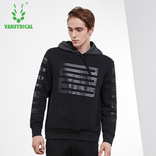 Vansydical Autumn Winter Sports Sweater Hoodies Men's Printed Long Sleeve Outerwear Sportswear Tops Outdoor Workout Pullovers 2024 - buy cheap