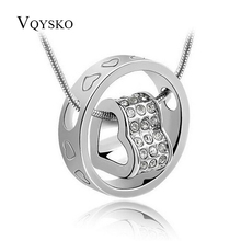 Women's Fashion Crystal Chain Rhinestone Love Heart Pendant Necklace Romantic Jewelry for Girlfriend Best Gift 2024 - buy cheap