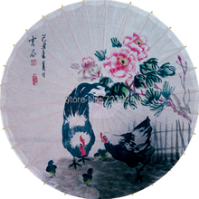 Free shipping dia 84cm chinese elegant paining oiled paper umbrella waterproof parasol decorative props dance umbrella 2024 - buy cheap
