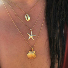 Женское многослойное ожерелье с морскими звездами 2024 - купить недорого