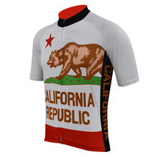 California Republic cycling jersey short sleeve red white summer bike wear jersey road jersey clothing bicycle clothes 2024 - buy cheap