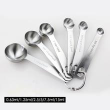 6 pcs/set Measuring Spoons Stainless Steel Seasoning Coffee Tea Measuring Spoons With Scale Bakery Tool Kitchen Supplies #705 2024 - buy cheap