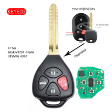 Keyecu-mando a distancia actualizado Fob, 4 botones, 315MHz, Chip 4D67, para Toyota Avalon Solar, FCC, ID: GQ43VT20T, maletero 2024 - compra barato