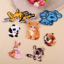 Cartoon Big-eyed squirrel cartoon dog Pattern Embroidered Applique Patches For DIY Iron on Patch Stickers on The Clothes 2024 - compre barato