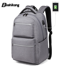 Boshikang Men Business Backpack USB Charging Large Capacity Waterproof Computer Bag Anti-theft Travel Bag School Bag Student 2024 - buy cheap