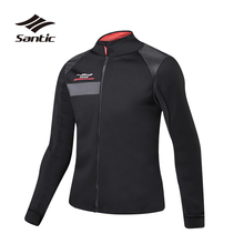 Santic Men's Fleece Thermal Cycling Jacket Winter Bicycle Clothing Windproof Road Mountain Bike Jacket Wind Coat Riding Jerseys 2024 - buy cheap
