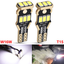 2 pçs w16w t15 lâmpadas led 5730 smd canbus livre de erros reverso backup luz 921 920 912 carro auto estacionamento lâmpada 6000 k branco dc 12 v 2024 - compre barato