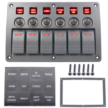 6 Gang Rocker Switch Panel with LED Indicator Light Waterproof Circuit Breakers Switch Panel 12V ~24V for Boat Car 2024 - buy cheap