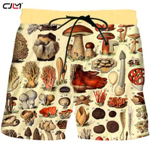 CJLM summer shorts male jogger fitness plant 3D printing a variety of mushrooms hip hop XL men's clothing shorts 2024 - buy cheap