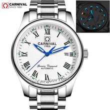 Carnival tritium luminous military automatic mechanical men watches sapphire luxury brand full steel watch clocks montre horloge 2024 - buy cheap