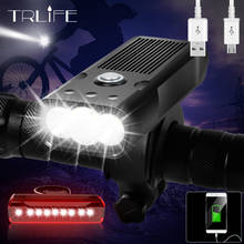 TRLIFE 5200mAh Bicycle Light 3*L2/T6 USB Rechargeable Bike Lamp IPX5 Waterproof LED Headlight as Power Bank MTB Bike Accessories 2024 - купить недорого