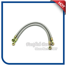 Pit dirt bike 500mm trançado mangueira refrigeradora de óleo 10mm/10mm banjo bolt 2024 - compre barato