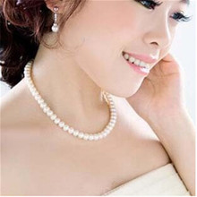 Delicate jewellery Clavicle Chain chocker simulated big pearl necklace bridal jewelry Womens necklace female white wedding gifts 2024 - buy cheap