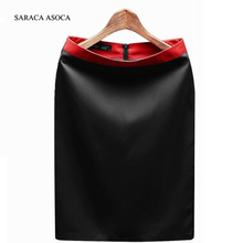 Saias retas até o joelho para mulheres, primavera e verão, 4 cores, xxxl, tamanho grande, moda feminina, formal 2024 - compre barato