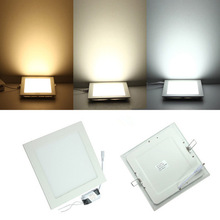 Painel de luz led quadrado, 3w/6w/9w/12w/15w/125w, lâmpada embutida para teto, ac/12v-24v, com acionador 2024 - compre barato
