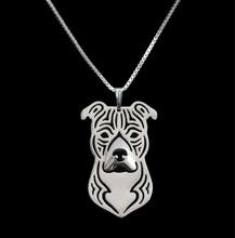 Wholesale Unique Handmade Boho Chic Pit Bull American Staffordshire Terrier Necklace Female/Male Gifts--12pcs/Lot 2024 - buy cheap