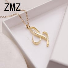 ZMZ 2019 Europe/US fashion English letter pendant lovely letter L text necklace gift for mom/girlfriend party jewelry 2024 - buy cheap