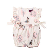 Fashion 2019 New Baby Girls Summer Clothing Cute Deer Flower Cotton Soft Rompers Jumpsuit for Newborn Infant Holiday Clothes 2024 - buy cheap