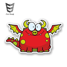 EARLFAMILY 13cm x 7cm Cartoon Happy Dragon Vinyl Car Sticker for Bumper Laptop Hard Hat Helmet Tablet Door Home Waterproof Decal 2024 - buy cheap