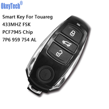 OkeyTech Smart Remote Key 433MHZ With PCF7945 Chip 3 Button Fob For Volkswagen T-ouareg 2011-2014 With Emergency Key 7P6959754AL 2024 - buy cheap