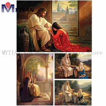 Pintura de diamante mytian religioso, pintura diamante religioso para mulher dos well glenda stens bordado com ponto cruz kits de strass completo 2024 - compre barato