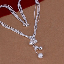 Silver color exquisite gorgeous fashion temperament Charms wedding lady women beads necklace noble luxury Silver jewelry N222 2024 - buy cheap