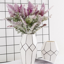 Plantas artificiales flores blanco hoja de plata de follaje de flores para boda casa habitación decoración púrpura 2024 - compra barato