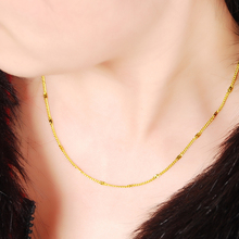 2MM  24K Yellow Gold Color Chains Necklaces Wholesale Price Yellow Fashion Luxury Necklaces 2024 - buy cheap